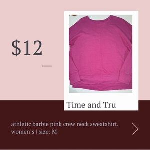barbie pink athletic sweatshirt